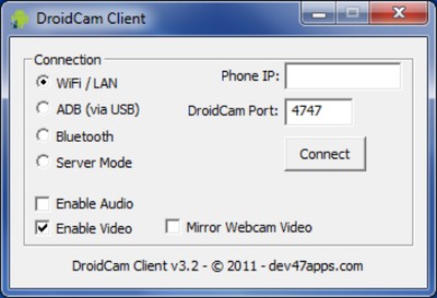 DroidCam PC Client Software TechTudo