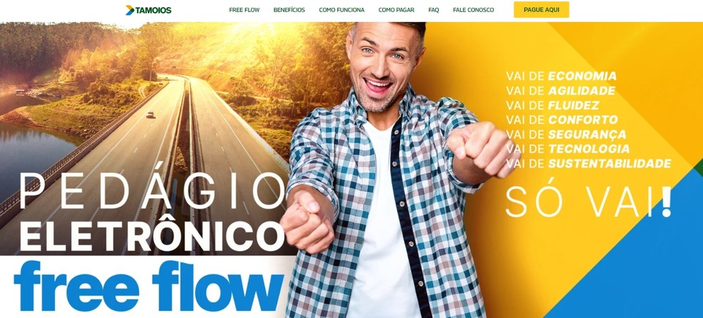 O pagamento do pedágio free flow é feito diretamente no site/aplicativo da concessionária que administra a rodovia — Foto: Rafael Costa/TechTudo