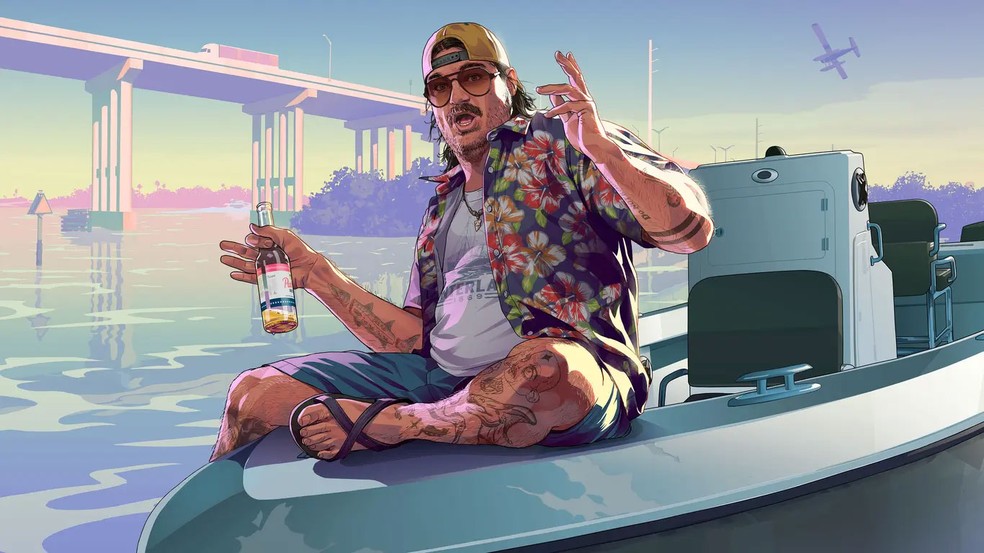Cal Hampton é uma figura paranoica em GTA 6 que vigia as comunicações e é amigo tanto de Jason quanto de Brian Heder — Foto: Divulgação/Rockstar Games