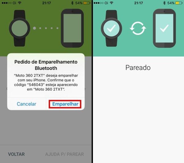 Como configurar um Moto 360 com o iPhone
