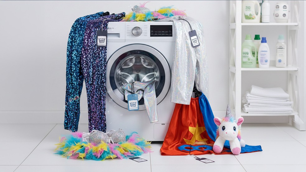 Dá pra lavar fantasia de carnaval na máquina? Veja os tecidos e materiais permitidos — Foto: Arte/TechTudo