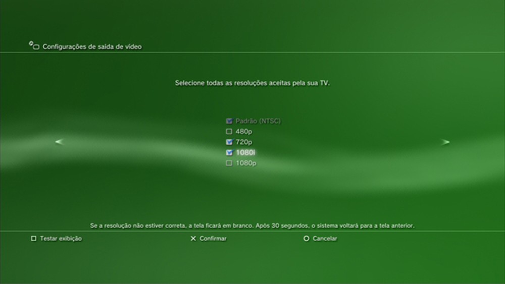 Saiba como configurar seu PlayStation 3 em TVs Standard e HDTV