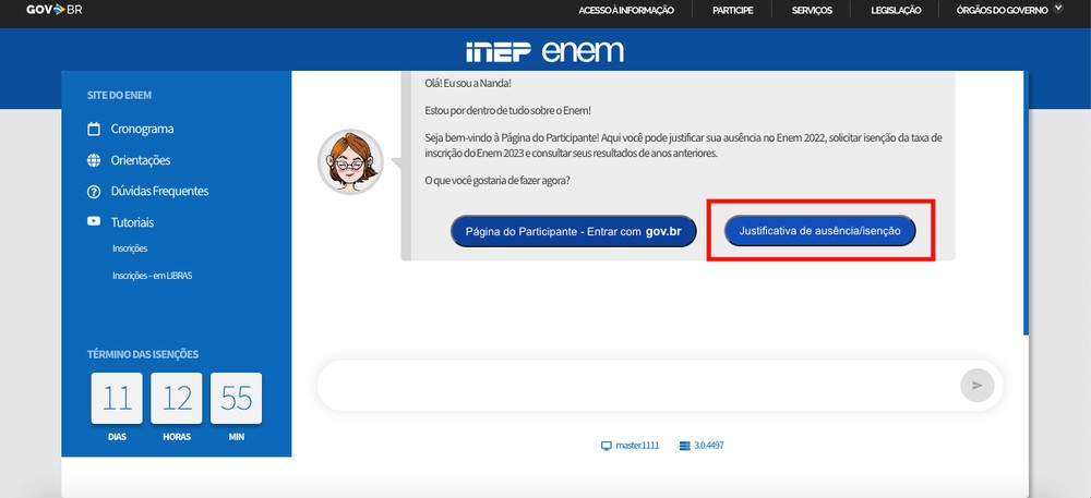 Enem 2023: como pedir isenção na taxa de inscrição pelo site do Inep