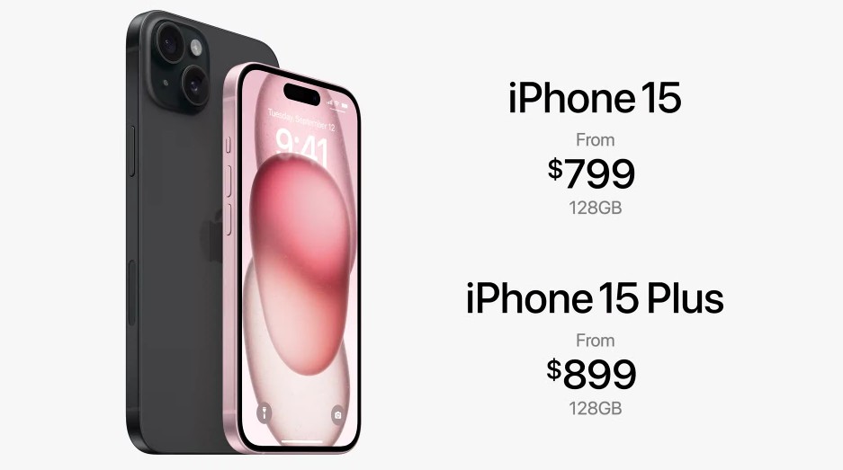 iPhone 15 e iPhone 15 Plus preços — Foto: Reprodução/Apple