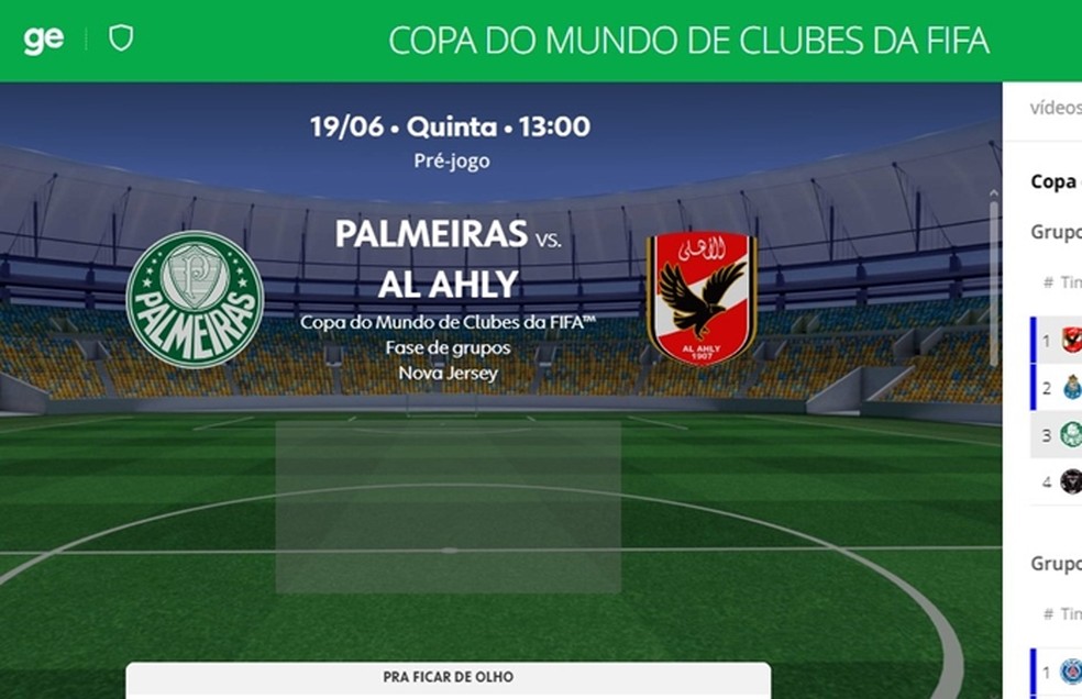 Palmeiras x Al Ahly ao vivo: horário e onde assistir ao Mundial de Clubes