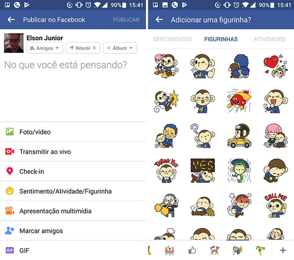 Como criar posts com stickers no Facebook
