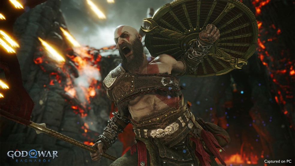 God of War: Ragnarok, antes exclusivo do PlayStation 5, traz a aventura de Kratos também para PC — Foto: Reprodução/Steam