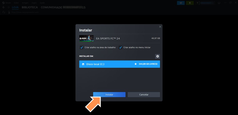 Clique em 'Instalar' para baixar e jogar Diablo 4 de graça — Foto: Reprodução/Róbson Martins