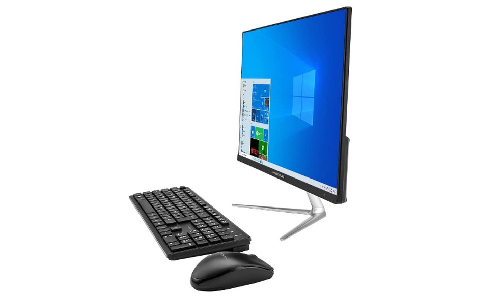 Desktop All in One Positivo Union C acompanha teclado e mouse sem fios — Foto: Reprodução/Amazon