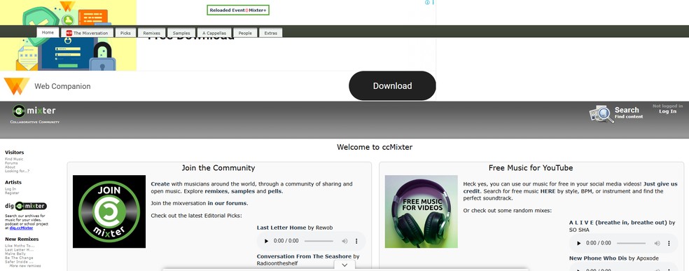  Reprodução/ccMixter