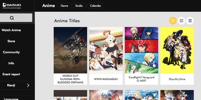 Daisuki anime website sales