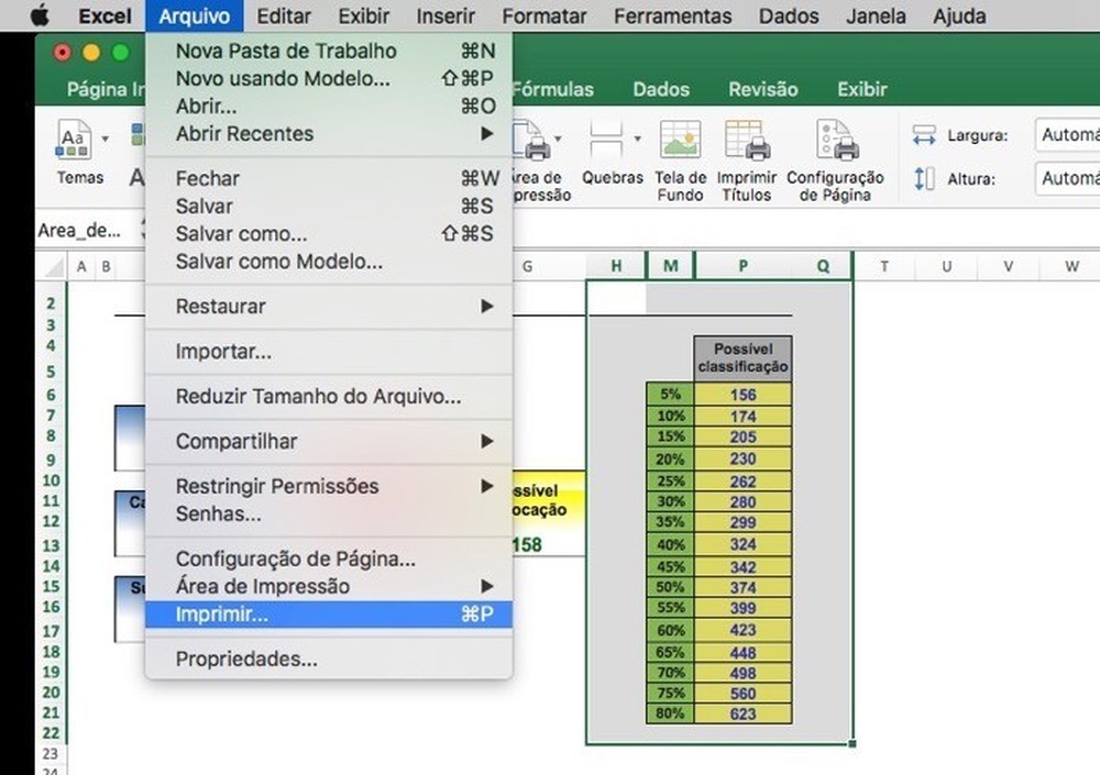 Como imprimir apenas uma parte de uma planilha no Excel
