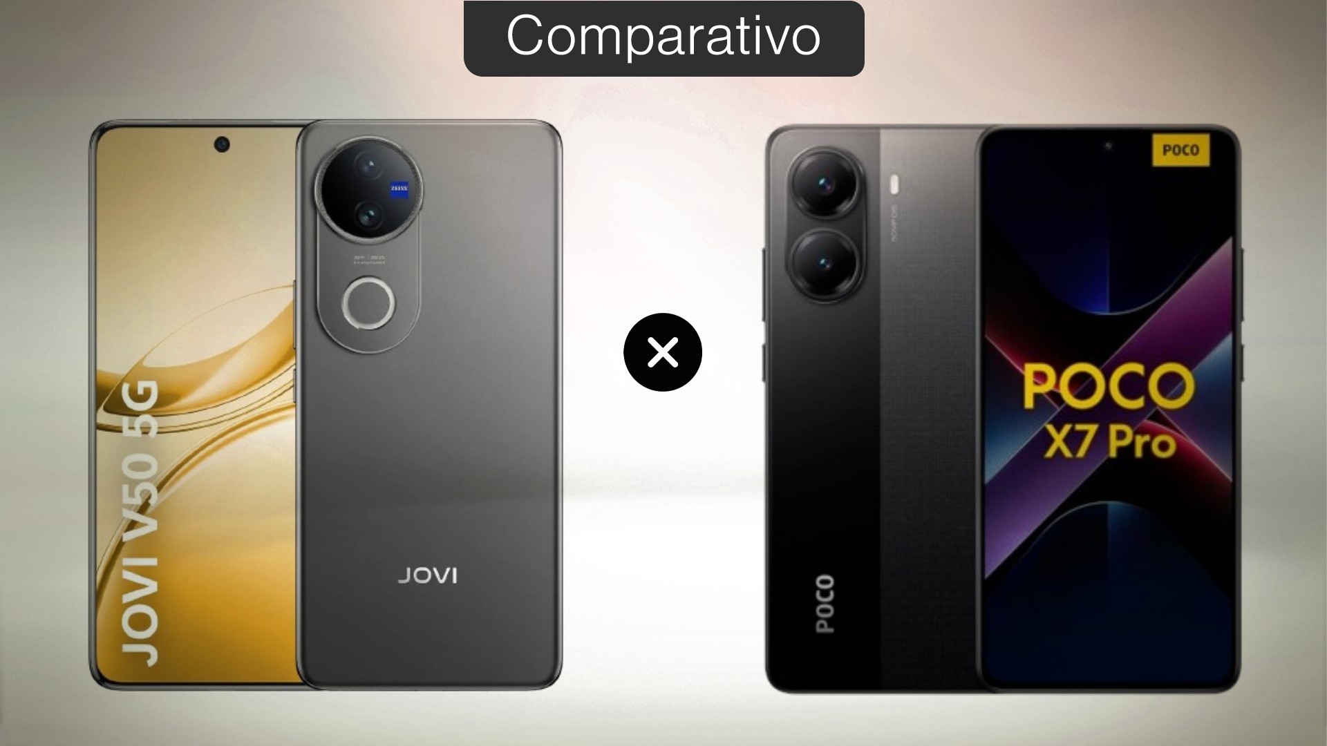 JOVI V50 vs POCO X7 Pro: veja qual celular chinês entrega mais por menos
