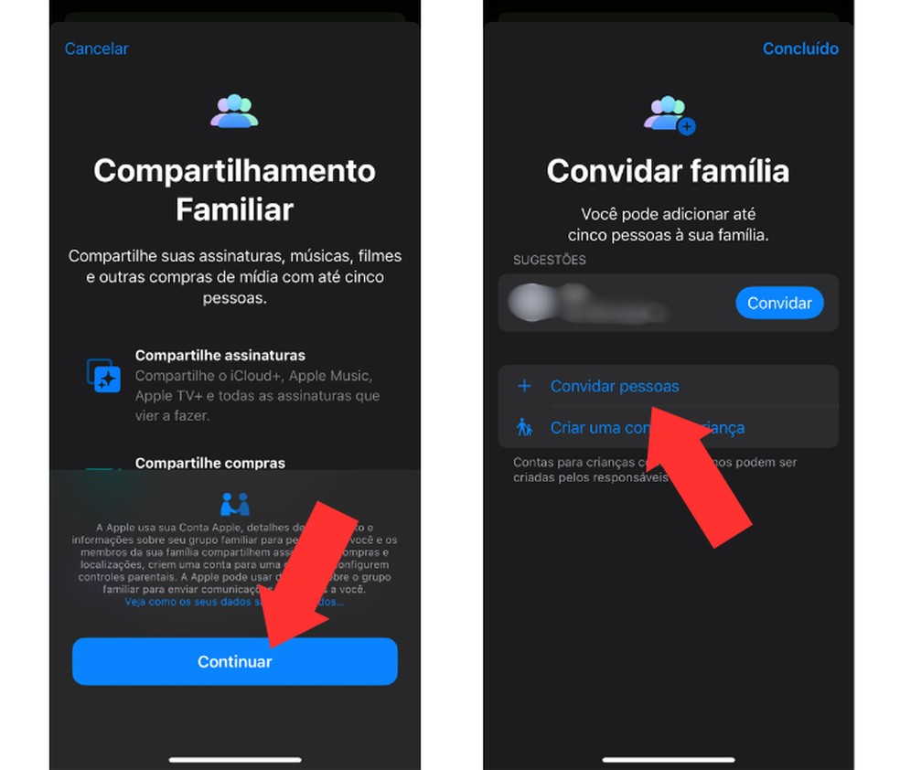 Você deverá convidar o contato para que ele faça parte do grupo — Foto: Reprodução/Mariana Tralback