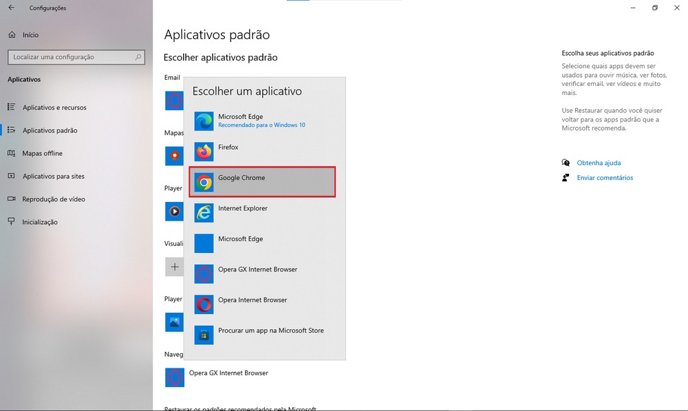 Como colocar o Google Chrome como navegador padrão no PC
