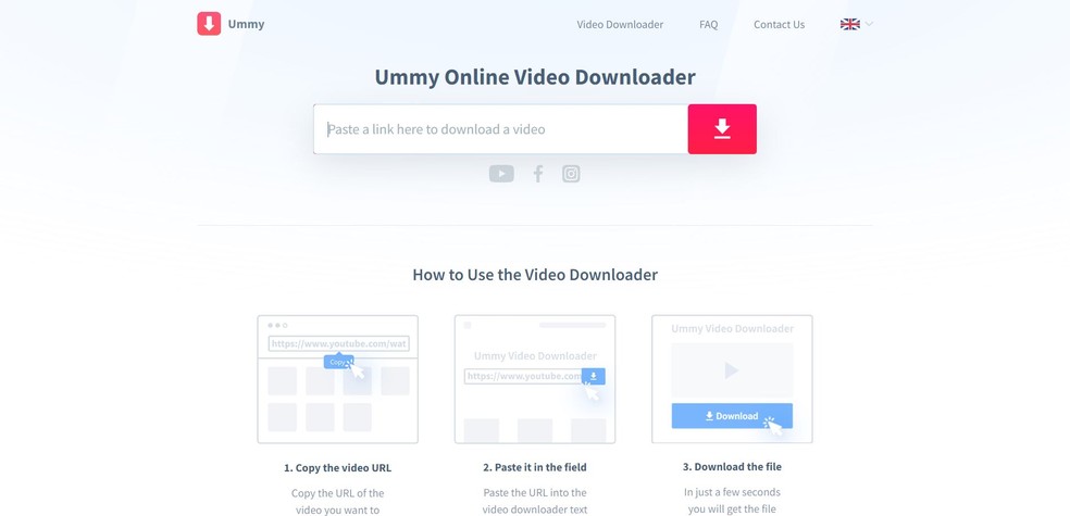 Ummy permite downloads ilimitados e gratuitos — Foto: Reprodução/Juliana Villarinho
