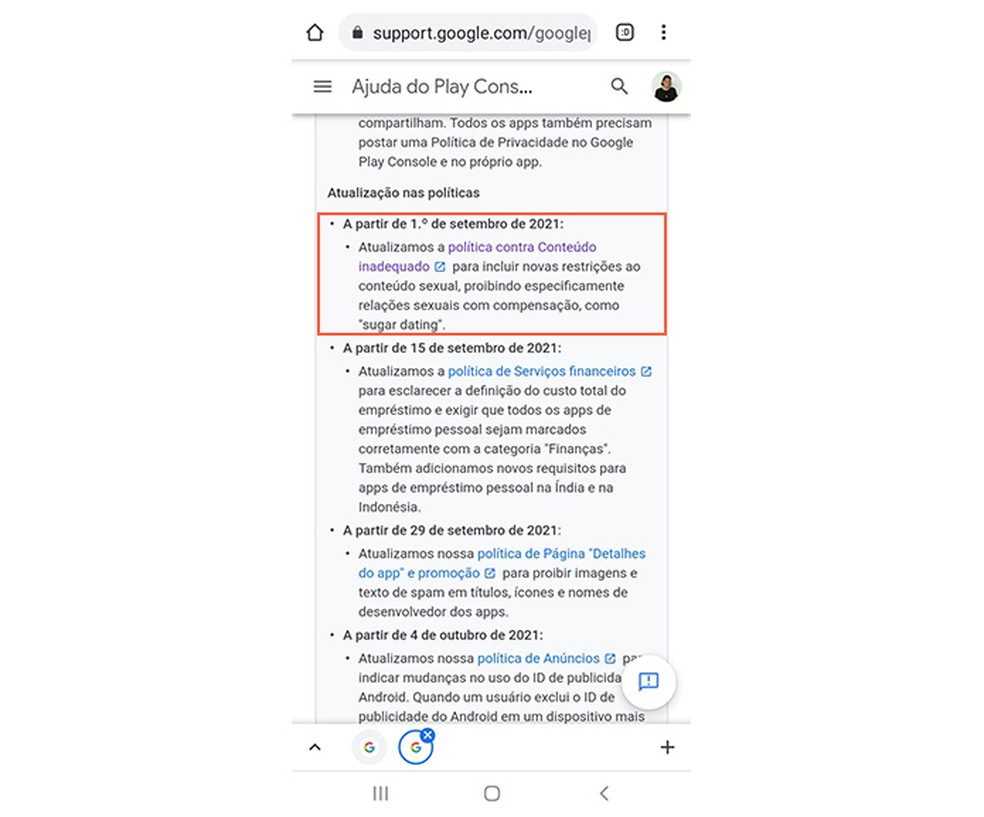 Google passa a proibir apps de relacionamento 'sugar' na Play Store