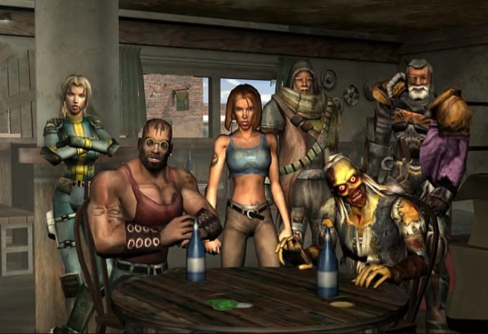 Fallout: Brotherhood of Steel tinha grupo de personagens — Foto: Reprodução/Interplay
