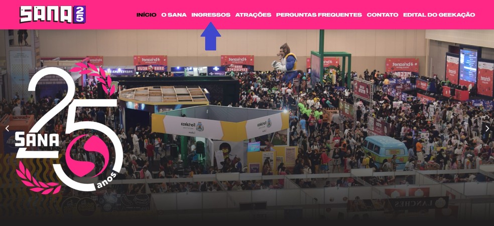 Veja como comprar os ingressos para o evento SANA 25 parte 1 — Foto: Reprodução/Yasmin Altaras