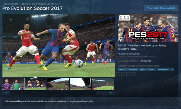 PES 2017 / Pro Evolution Soccer 2017 download de torrent grátis no PC