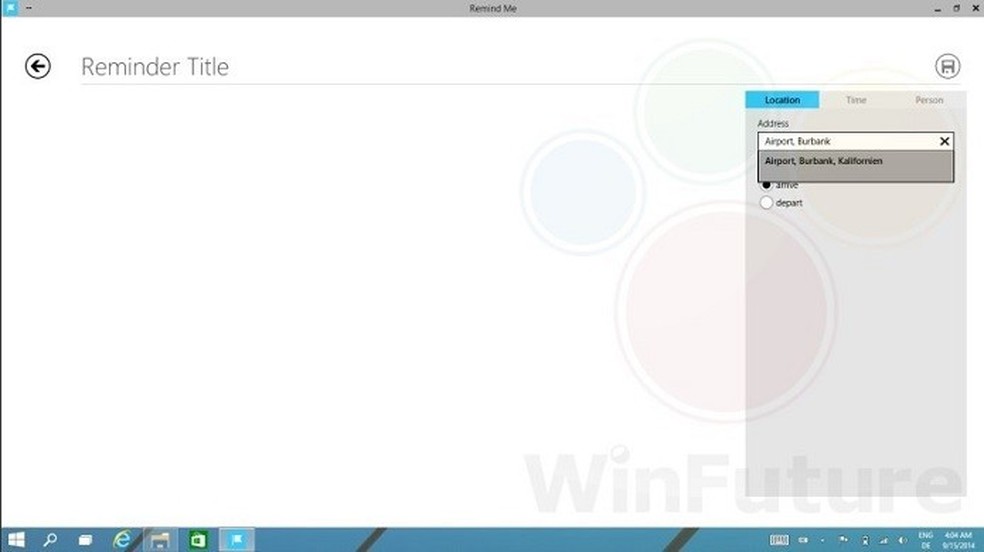 Imagem indica Cortana no Windows 9 (Foto: Reprodução/WinFuture) — Foto: TechTudo