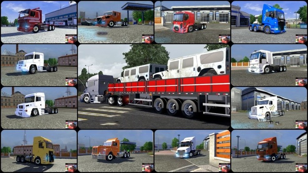 Um Site de divulgação e compartilhamento de modificações de jogos  (modding).Mod game de euro truck 2, ame…