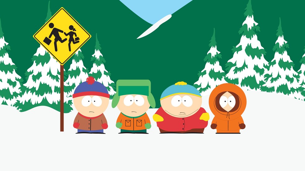 South Park traz muitos palavrões, situações bizarras e cômicas — Foto: Reprodução/The Movie Database