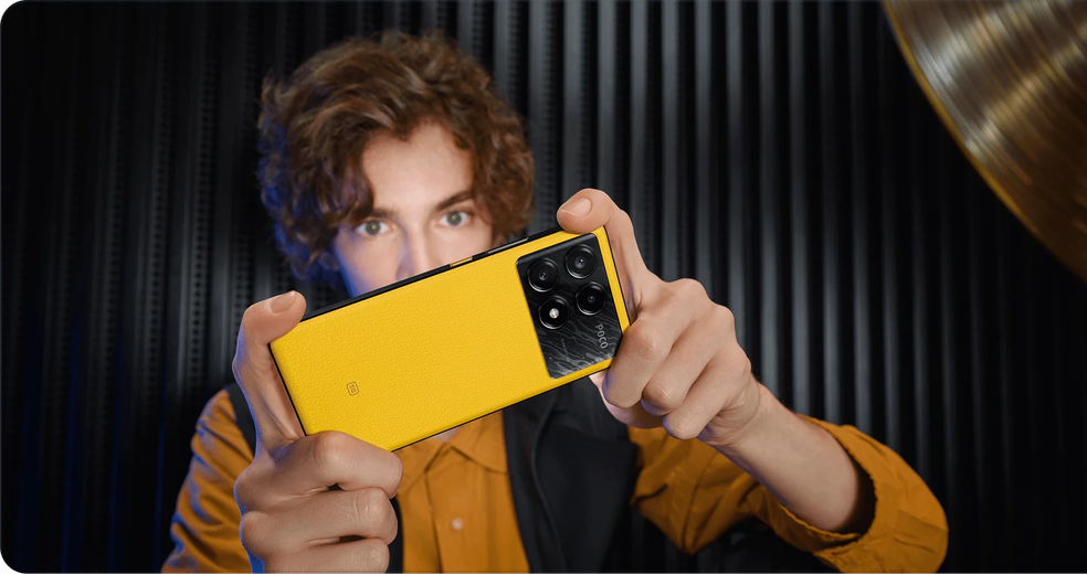 Poco X6 Pro na cor amarela — Foto: Divulgação/Xiaomi