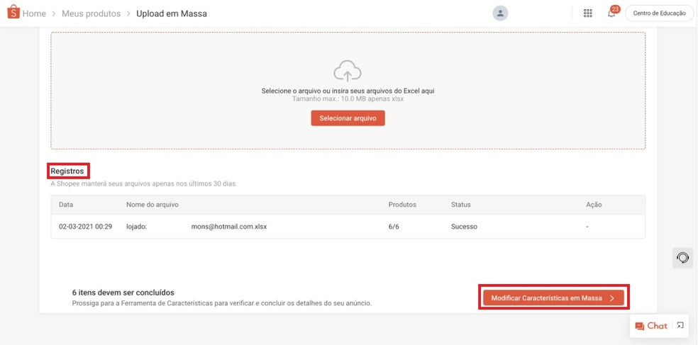 Se necessário, conclua as modificações dos anúncios na Shopee — Foto: Reprodução/Clara Fabro