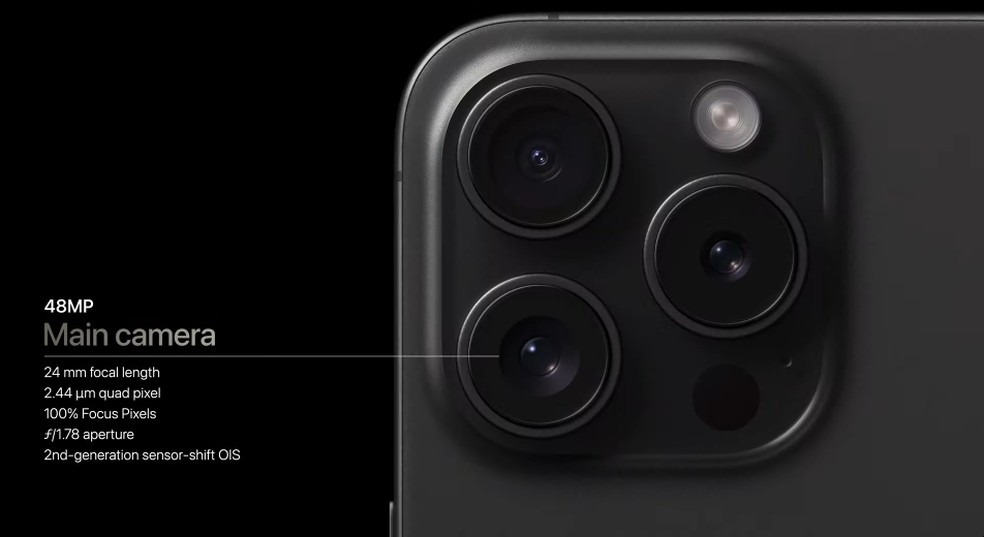 Câmera do iPhone 15 Pro — Foto: Reprodução/Apple