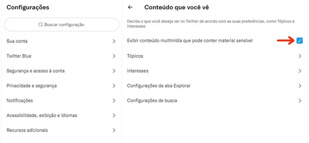 Como ver conteúdo impróprio no X (Twitter)