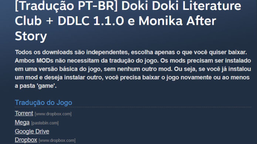 Como instalar mods e jogar Doki Doki Literature Club em português