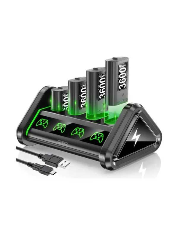 Pacote de 4 baterias recarregáveis para Xbox OIVO