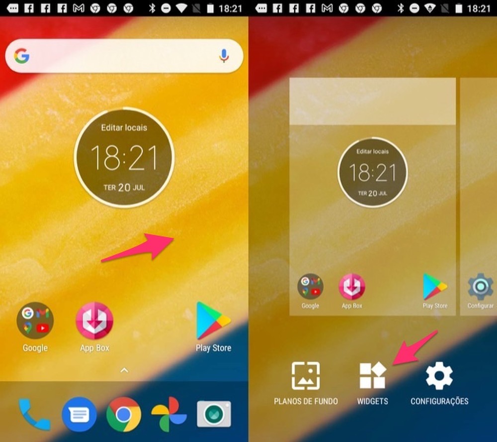 Como colocar a temperatura na tela do celular