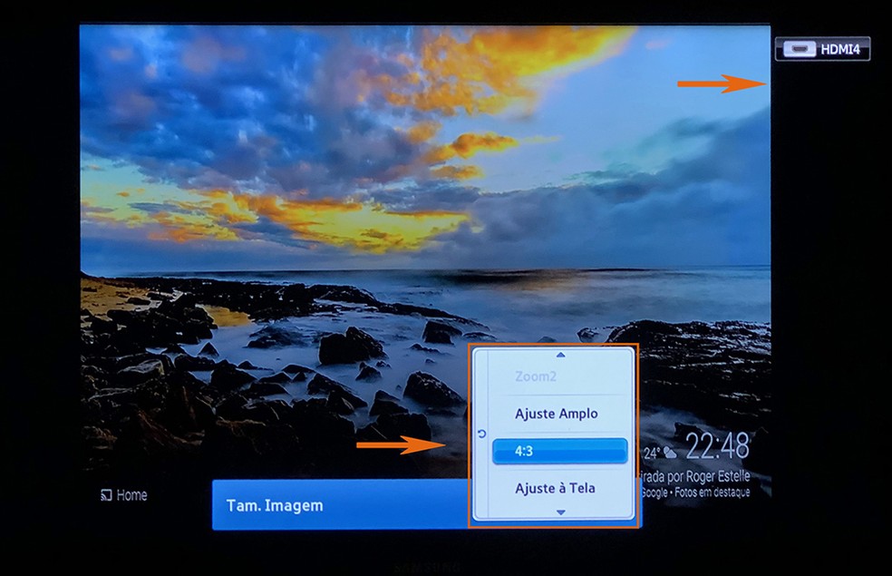 Como ajustar o tamanho da imagem em uma smart TV da Samsung