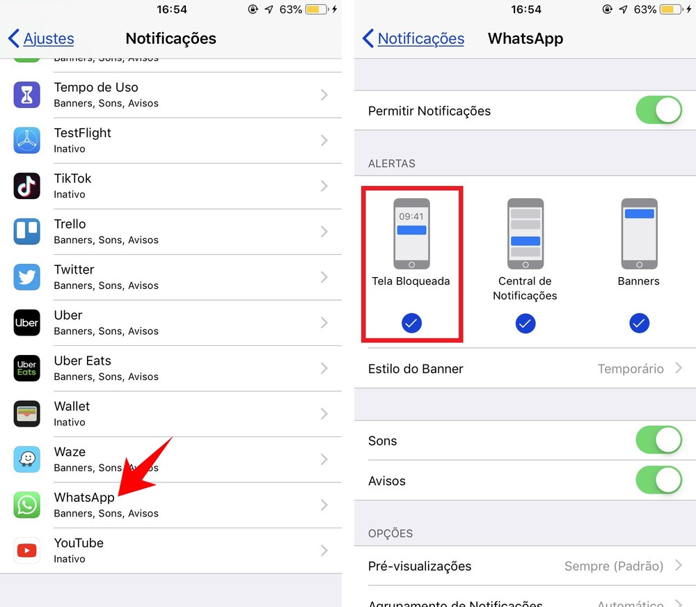 Como colocar notificação do WhatsApp na tela de bloqueio