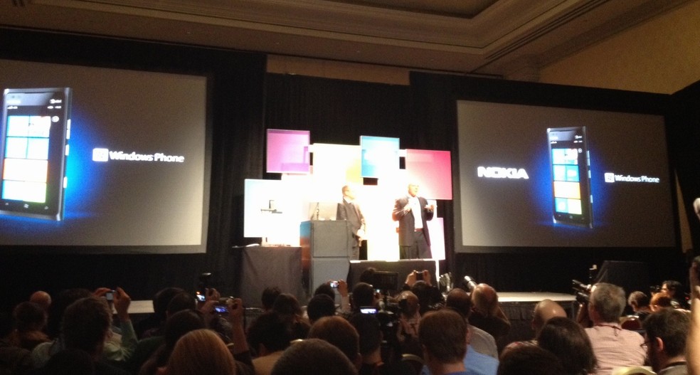 Steve Ballmer na conferência da Nokia (Foto: Nick Ellis/TechTudo) — Foto: TechTudo