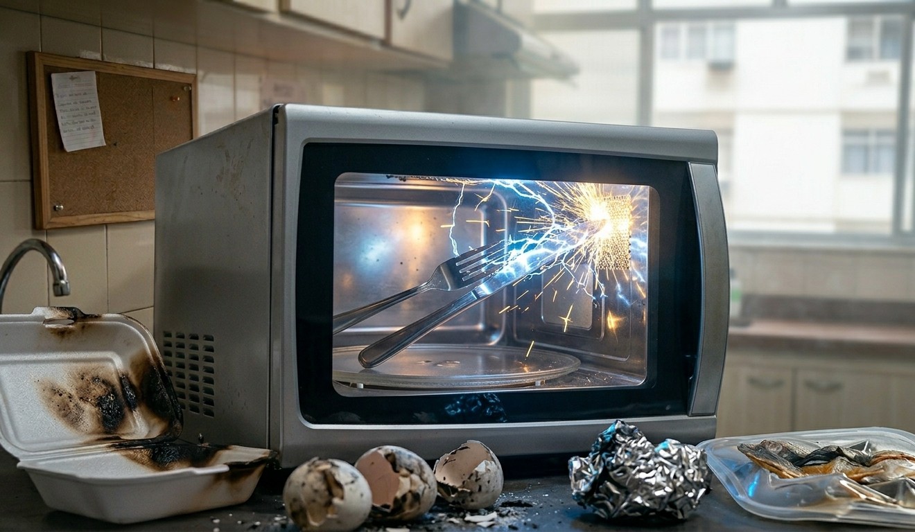 6 itens comuns que podem destruir seu micro-ondas sem você perceber