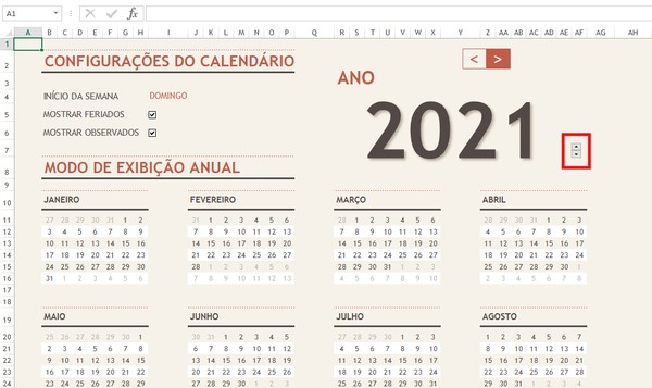 10 de Out, 2021 Calendário com Feriados e Cont. Regressiva - BRA
