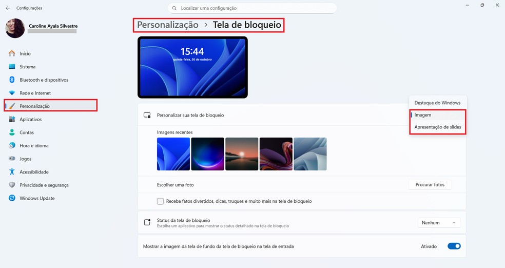  Reprodução/Caroline Silvestre