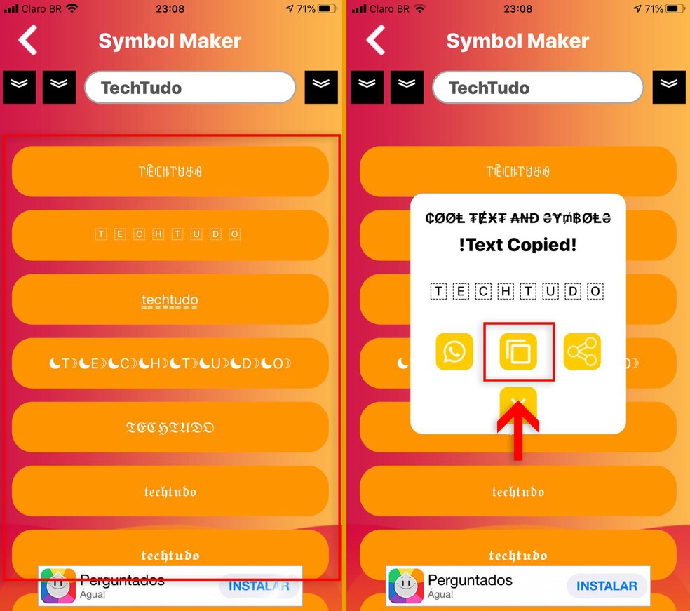 Como fazer nome no Free Fire com o app Cool Text Symbol Characters