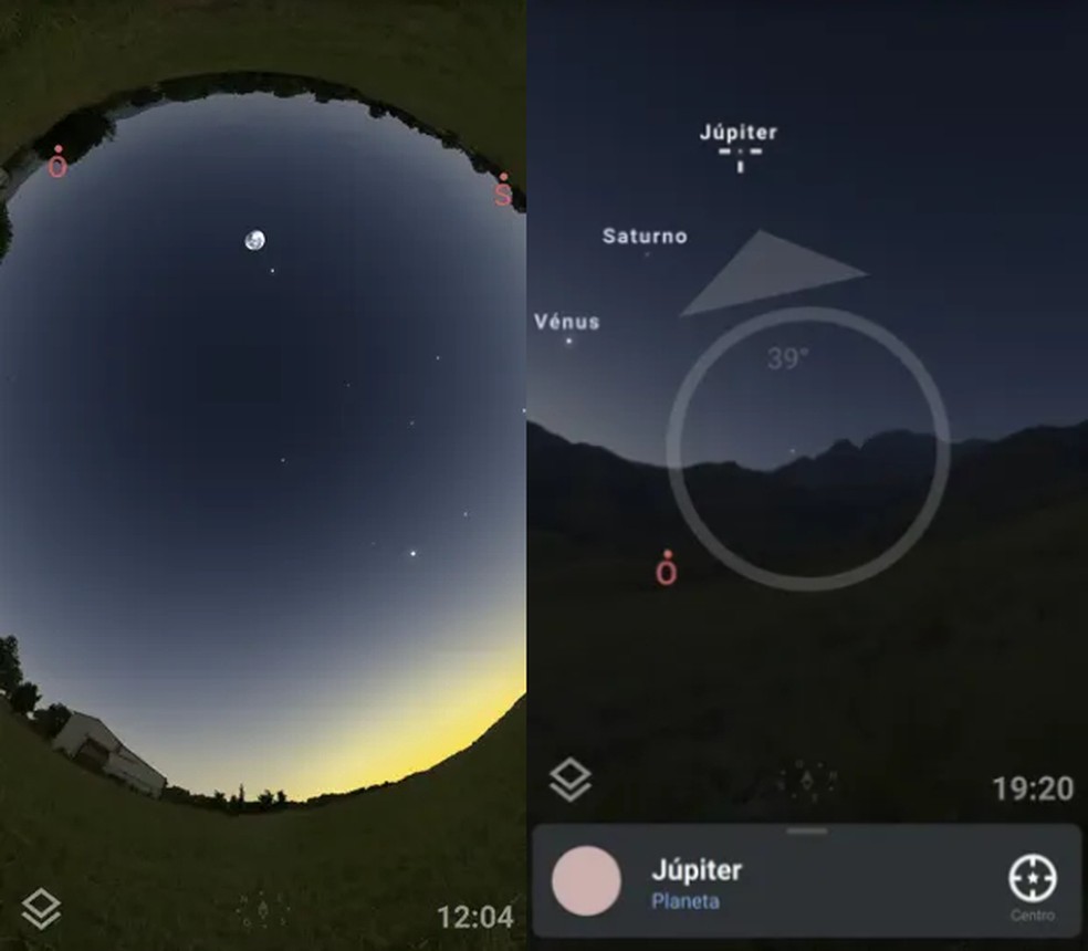  Reprodução/Stellarium