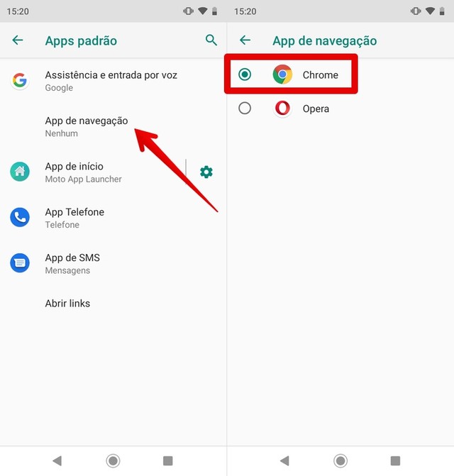 Como colocar o Google Chrome como navegador padrão no celular