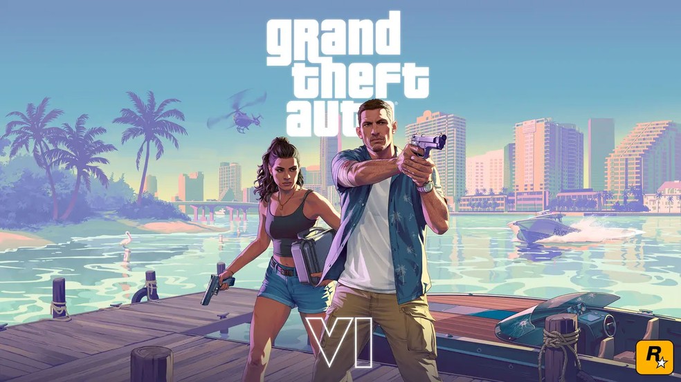 Jason e Lucia terão uma história inspirada pelo casal de criminosos reais Bonnie e Clyde dos anos 30 — Foto: Divulgação/Rockstar Games