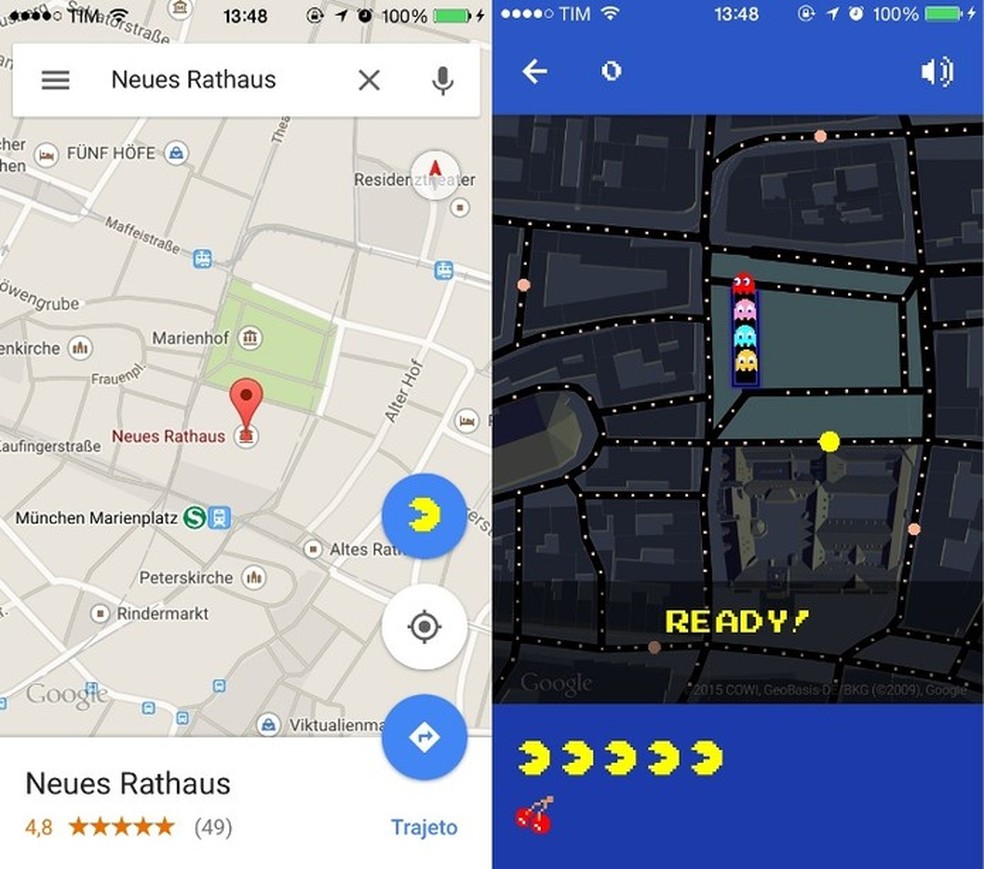 Agora você pode jogar Pac-Man no Google Maps de seu smartphone