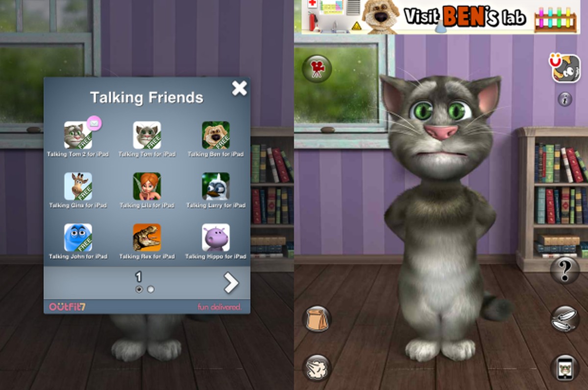 Talking Tom Cat 2, a nova versão do famoso gatinho falante no seu iPad
