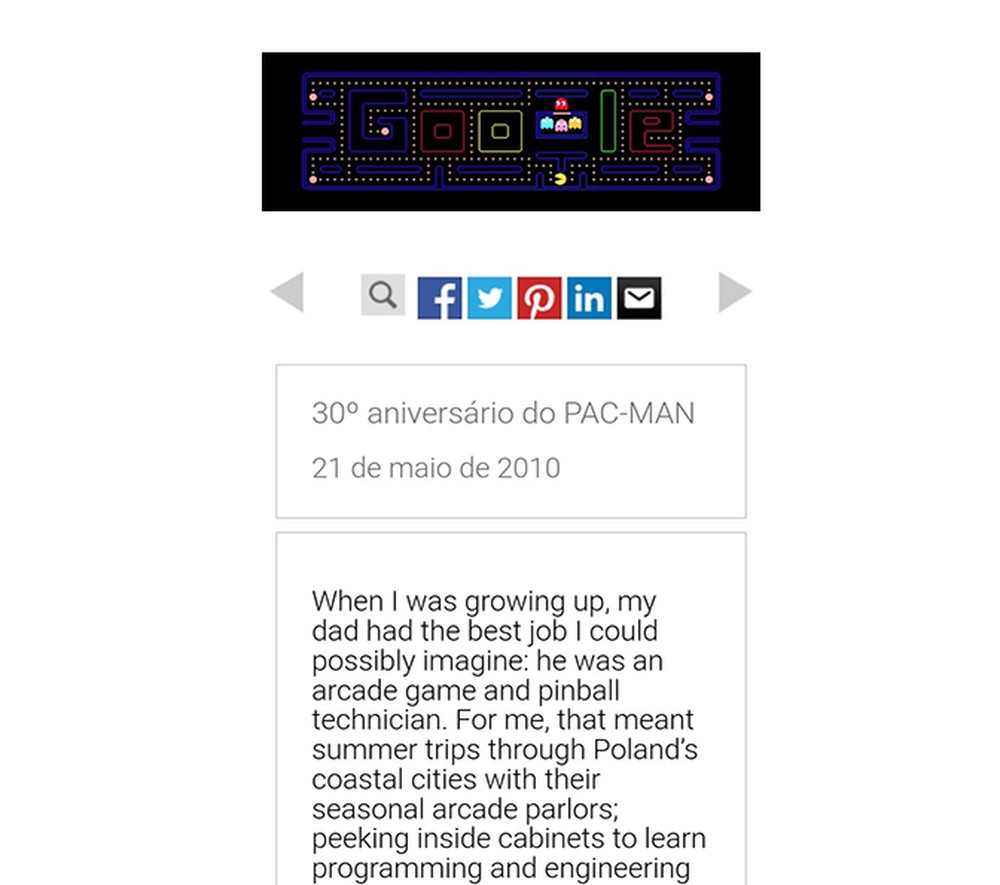 Pac-Man e mais: 7 doodles do Google que você pode relembrar pelo celular