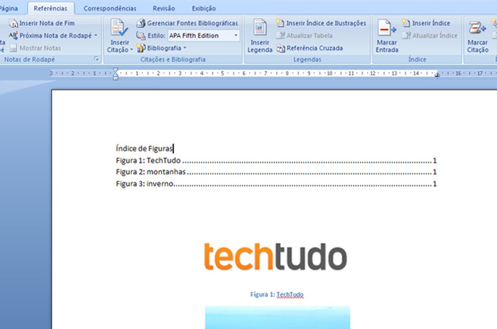 Aprenda fazer índice de figuras no Microsoft Word