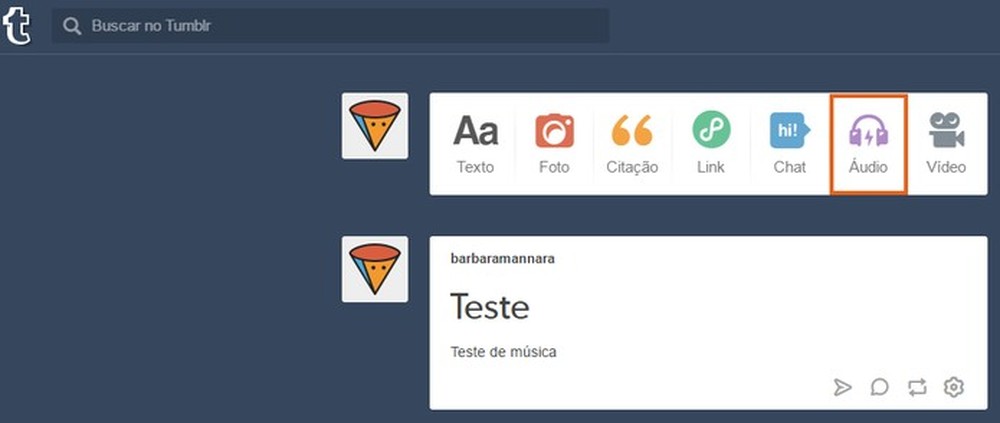 Como colocar música no Tumblr