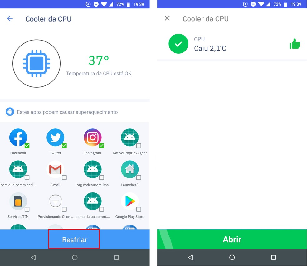 Como usar o app Resfriador De Celular em celulares que esquentam com uso